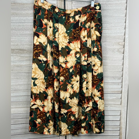 Evan Picone Dresses & Skirts - EVAN PICONE Vintage 70's/80's Floral Print Pleated A Line Skirt-12